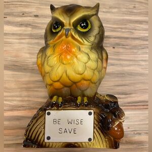 Vintage Owl Piggy Bank